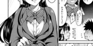 【エロ漫画】巨乳でかわいいJKにオナニー見られて、最後は正常位でイク！【イチマツ】