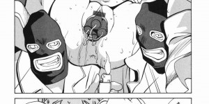 【エロ漫画】銀行強盗に突入した美女刑事が捕まって拘束されて輪姦でマンコに爆弾を挿入されちゃう！【琴義弓介】