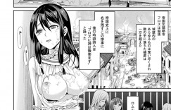 【エロ漫画】敵国に侵略され、神殿に攻めてきた兵士たちに鬼畜に犯される美少女神官…無理やり処女を奪われて激しく犯され二穴同時中出し輪姦レイプで陵辱され尽くす【ちみチャンガ：城塞都市フロス陥落】