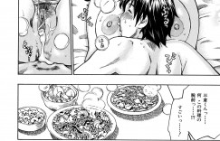 【エロ漫画】おっぱいをおしつけてて誘惑しちゃう巨乳のお姉さん…乳首舐めやクンニをしてご奉仕フェラをして生ハメ中出しいちゃラブセックスしちゃう【ミルフィーユ：何の変哲もない二人】