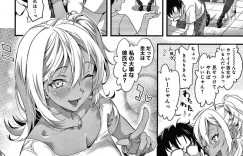 【エロ漫画】オタク男子と即売会に参加したギャルJK…売り子としてコスプレ姿で参加した淫乱な彼女はこっそりイスの下で彼にフェラしたり、トイレで中出しセックスしたりとヤりまくる！【sage・ジョー:オタ×ギャル 2nd】