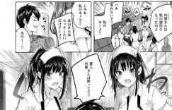 【エロ漫画】主人公を取り合うようにエッチな事を迫る2人のお姉さん…彼女たちは彼を茂みに連れ込んでダブルフェラしたり、中出しさせたりと野外セックスしまくる！【Kakao:トリプルヘブン】