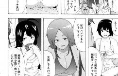 【エロ漫画】次の目的地へ電車で向かっていると痴漢に身体を触られるビッチ黒ギャルJK…その様子を見ていた巨乳JKと、ちっパイJKはサラリーマンの汗の匂いに発情してしまう！【傷希レイ：BITCHES JOURNEY】