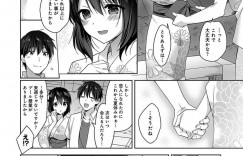 【エロ漫画】保健室の男性教員に告白した巨乳JK…夏祭りに誘われてとても喜ぶJKは浴衣でおめかししてついに両想いに！倒れた彼を膝枕しながら外で授乳手コキ！【冬壱もんめ】