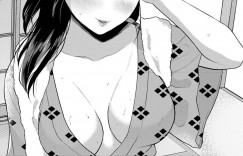 【エロ漫画】芸能界引退後に温泉番組への依頼を受けた巨乳人妻…リポーターとして取材を引き受けるが渡されたエロ水着に戸惑いながら着替える！【はるるゆこ】