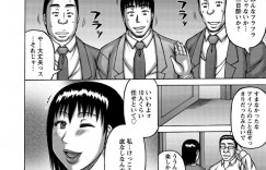 【エロ漫画】夫の部下の若い社員たちに裸エプロンコスプレを見せつけ誘惑するムチムチ奥様…熟れた肉感ボディとタフなペニスがぶつかり合う寝取られ輪姦。絶倫人妻とデカマラの対決！【榊歌丸】