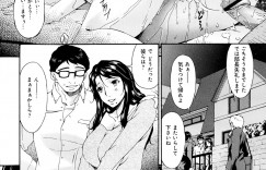 【エロ漫画】家を訪ねてきた夫の部下たちに輪姦されるビッチ妻…欲求不満な彼女は彼らのチンポを貪るようにフェラやパイズリなどをした挙げ句、膣とアナルを使わせてヨガりまくる!【唄飛鳥：よりごのみ】