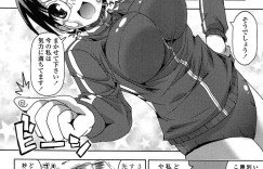 生徒をジャージ姿で誘惑しちゃう巨乳のメガネ女教師…おっぱいを揉まれご奉仕フェラをするとバックで生挿入されてトロ顔で中出し絶頂イキしちゃう